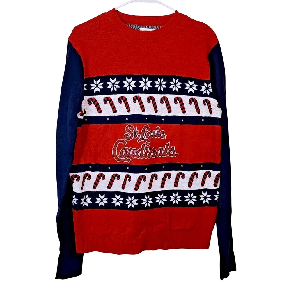 St Louis Cardinals Light Up Christmas Sweater Mens Medium Genuine MLB Holiday